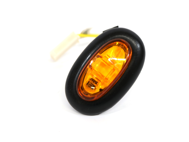 23137 LED AMBER MARKER/ CHROME BEZEL, MICRONOVA