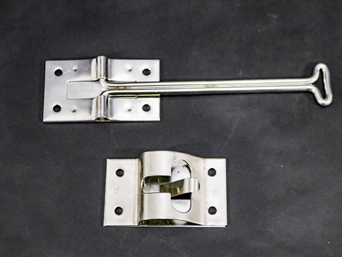07-001-065 DOOR HOLDER WITH SPRING KEEPER, 6 INCH,  STAINLESS STEEL