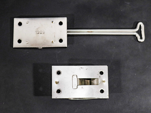 07-001-065 DOOR HOLDER WITH SPRING KEEPER, 6 INCH,  STAINLESS STEEL