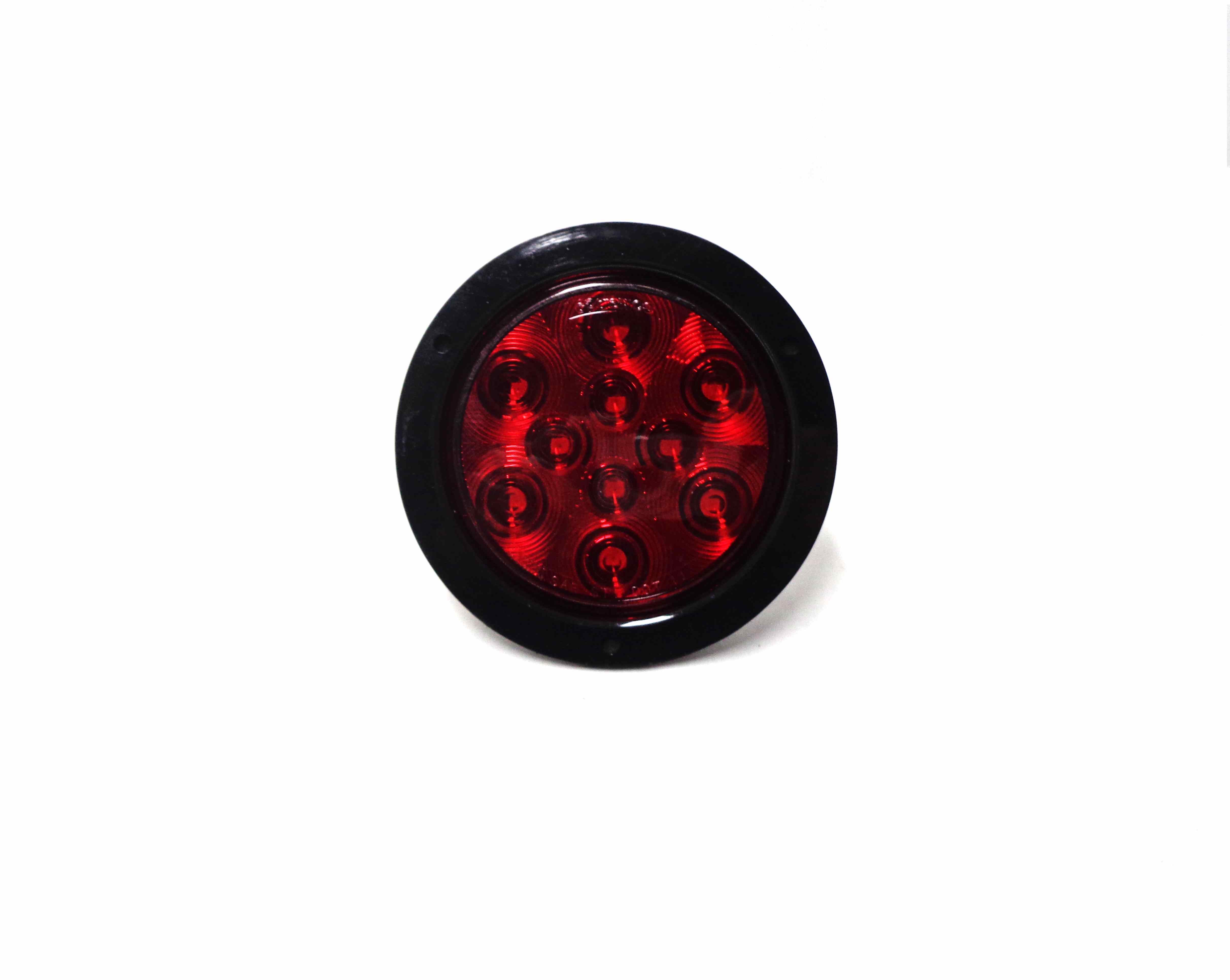 08-008-132 Light, Led, Red, Stop / Tail / Turn, 4 INCH Flange Mount With Grommet / Stl42rrmb