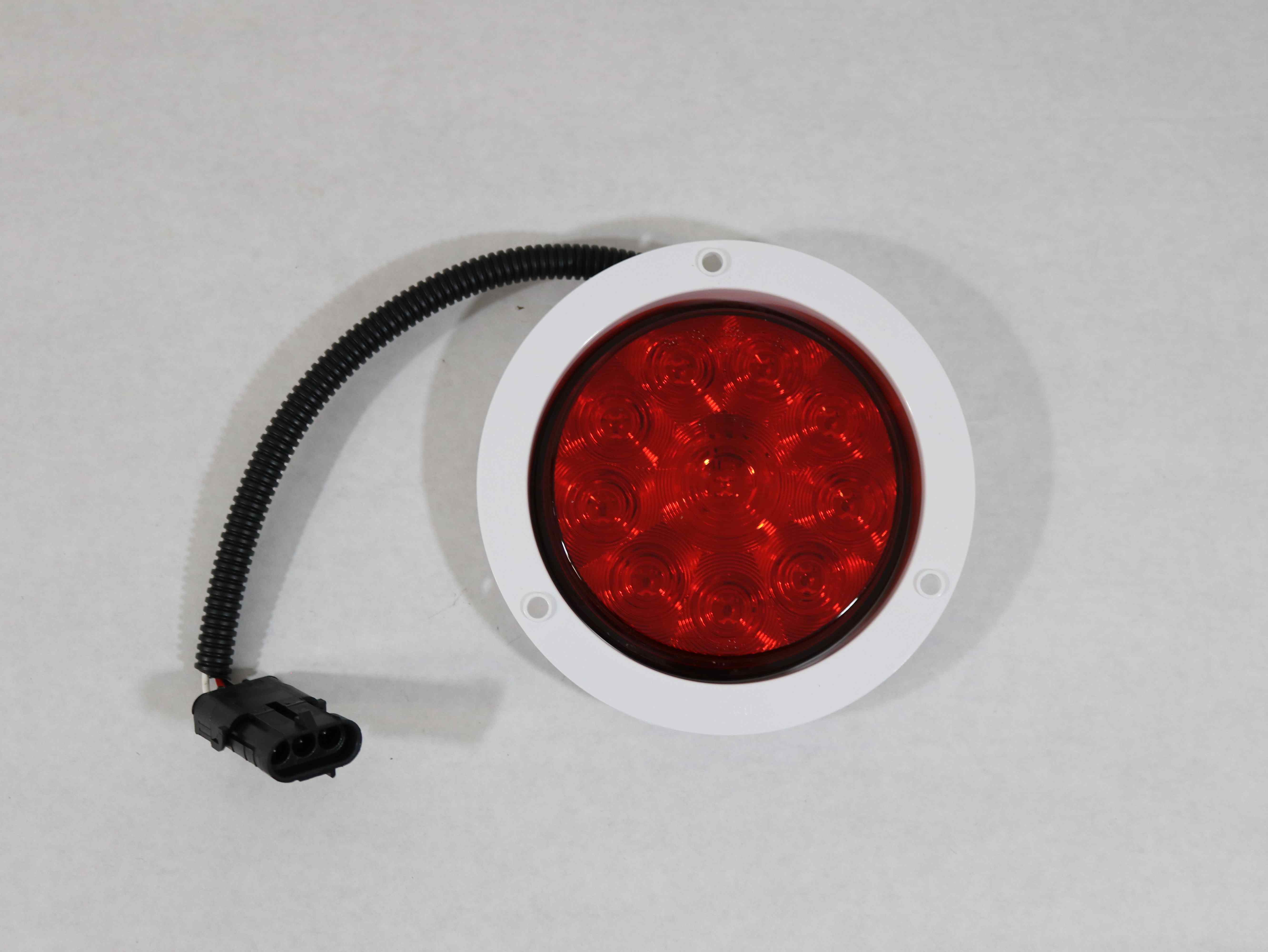 10570 LIGHT, LED STOP/TAIL RED W/WHITE FLANGE