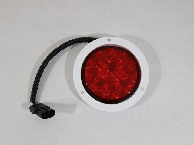 10570 LIGHT, LED STOP/TAIL RED W/WHITE FLANGE