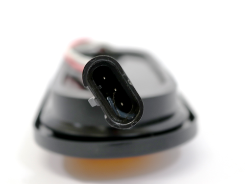 107153 6 INCH Oval Turn Light W/ Rubber Grommet - Amber Lens/Amber Leds, 3 Wire
