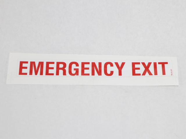 109103 EMERGENCY EXIT DECALS