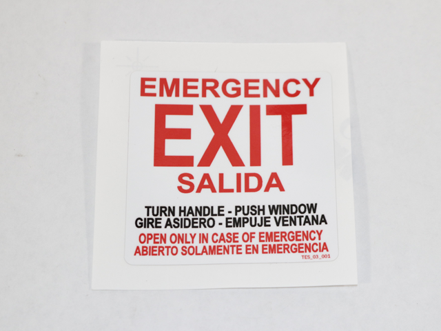117557 DECAL, 2012 E-WINDOW, TES03001