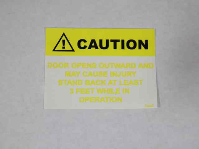 13-003-093 Decal, Caution Door Opens