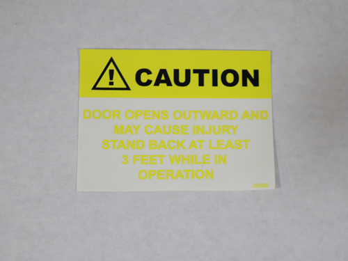 13-003-093 Decal, Caution Door Opens