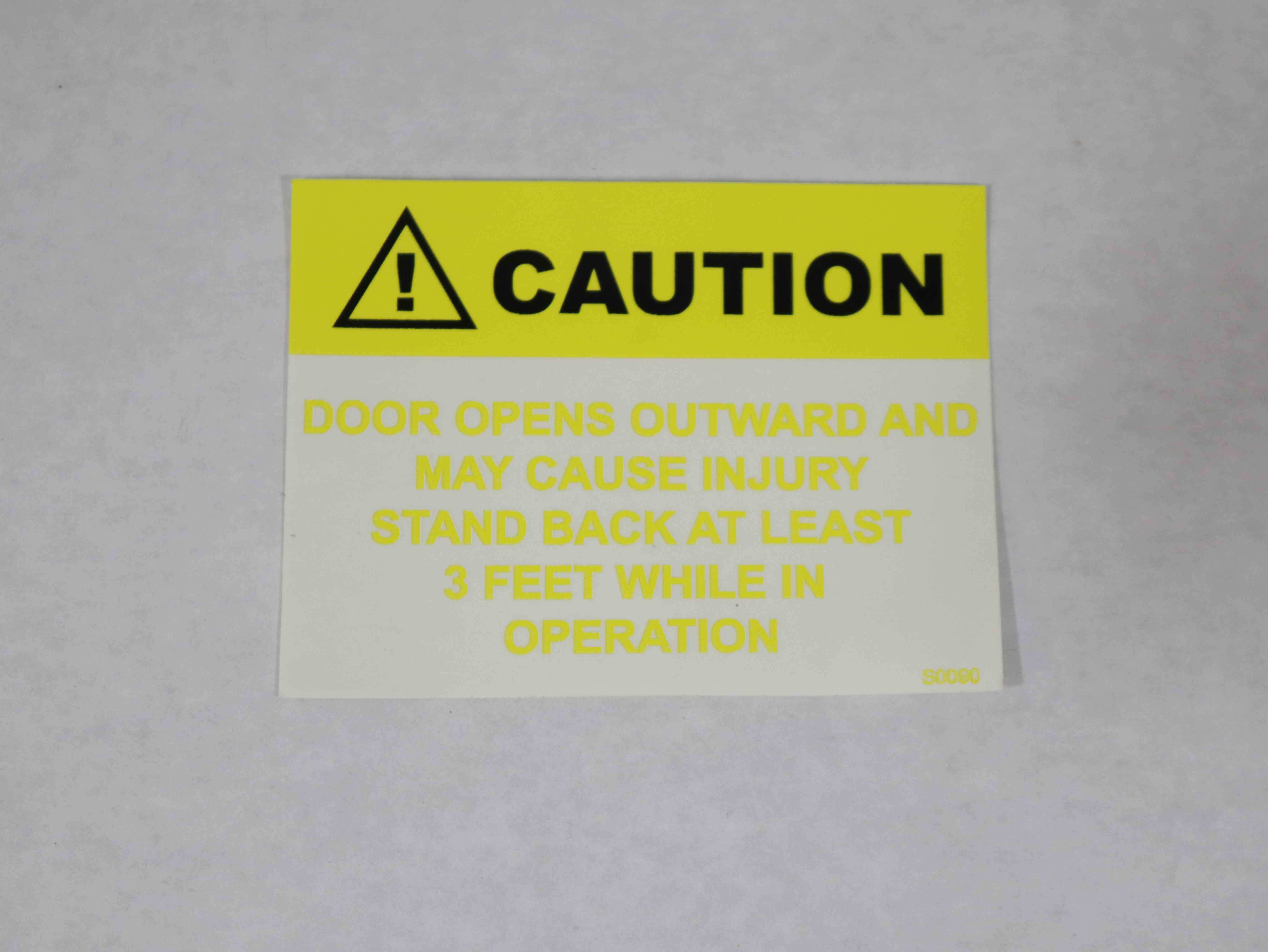 13.003.093 Decal, Caution Door Opens