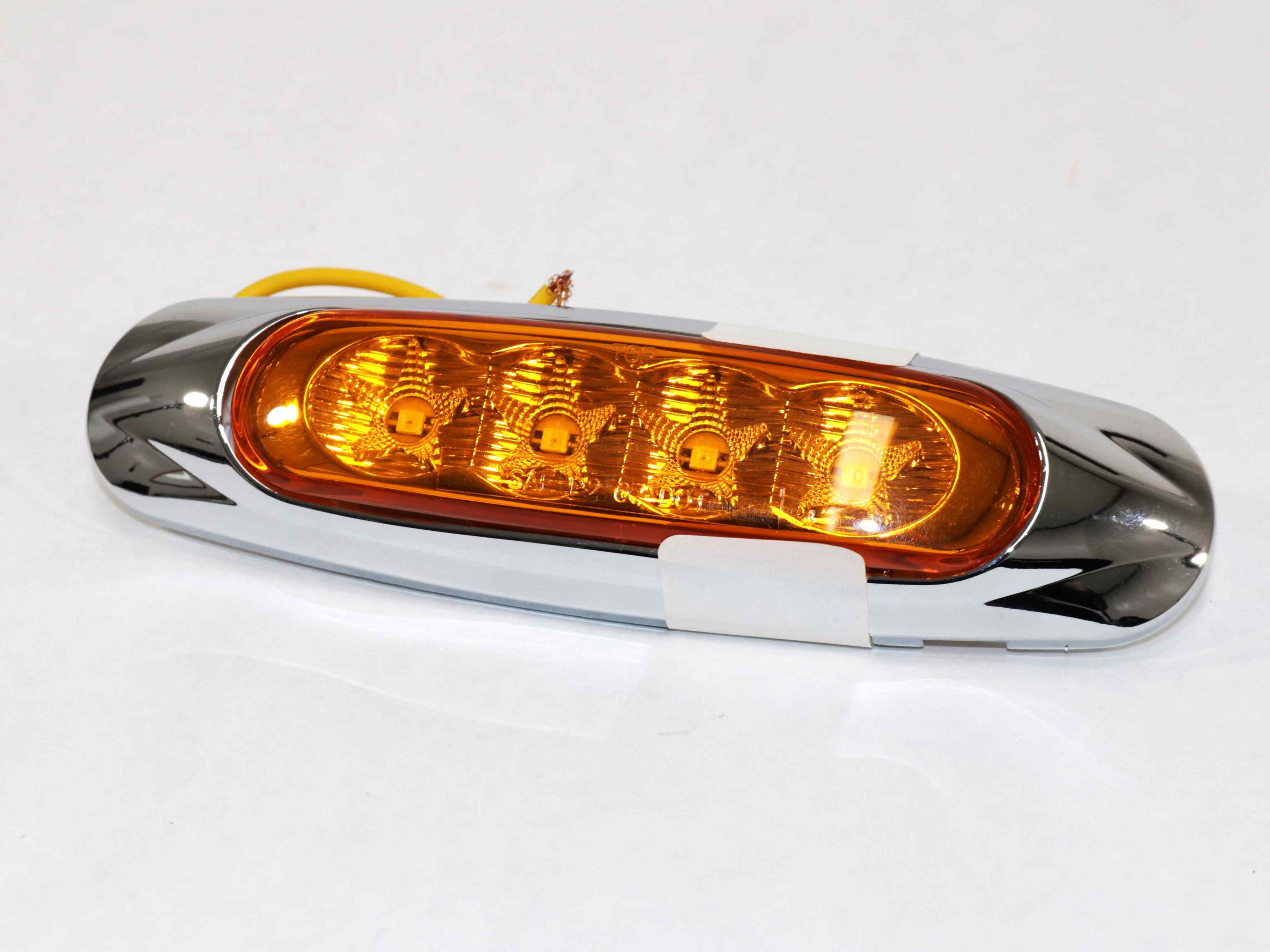 19CAB AMBER ROUNDED OVAL 4DIODE MARKER