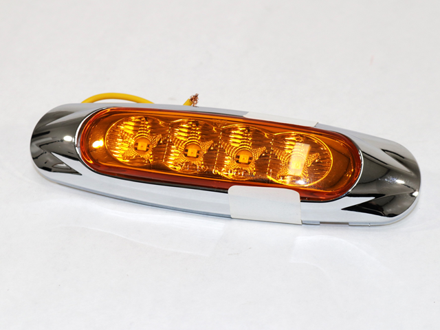 19CAB AMBER ROUNDED OVAL 4DIODE MARKER