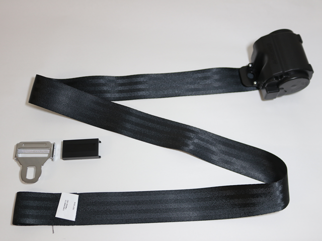 24807 Seat Belt, 3 Pt Assy, Black