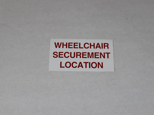 3353 Decal, Wheelchair Location