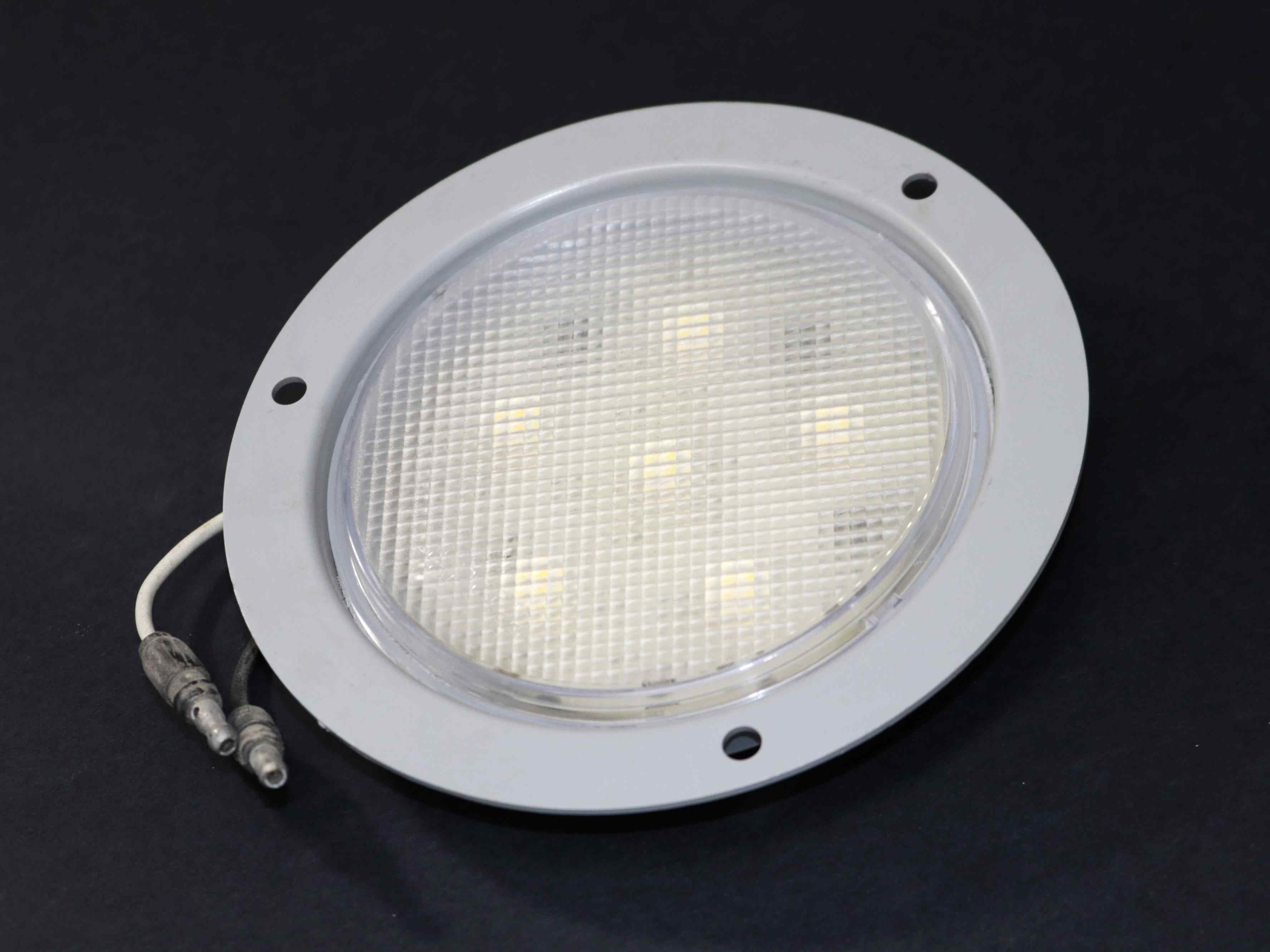 4029LED 4 INCH clear LED dome light, gray trim ring