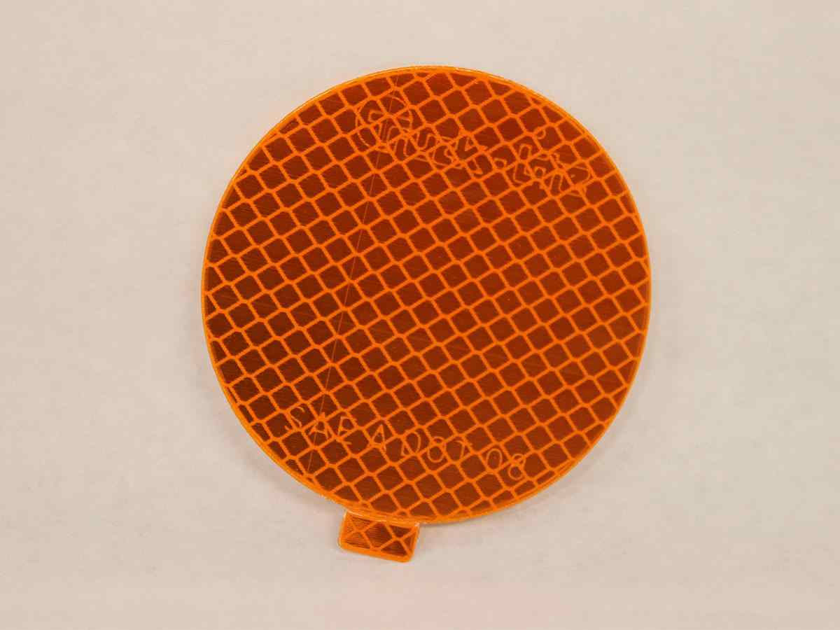 41143 Amber Reflector, 3 INCH Round