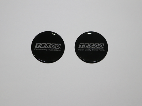 52001 WHEEL COVER EMBLEM, BLACK/SILVER  INCHTESCO INCH