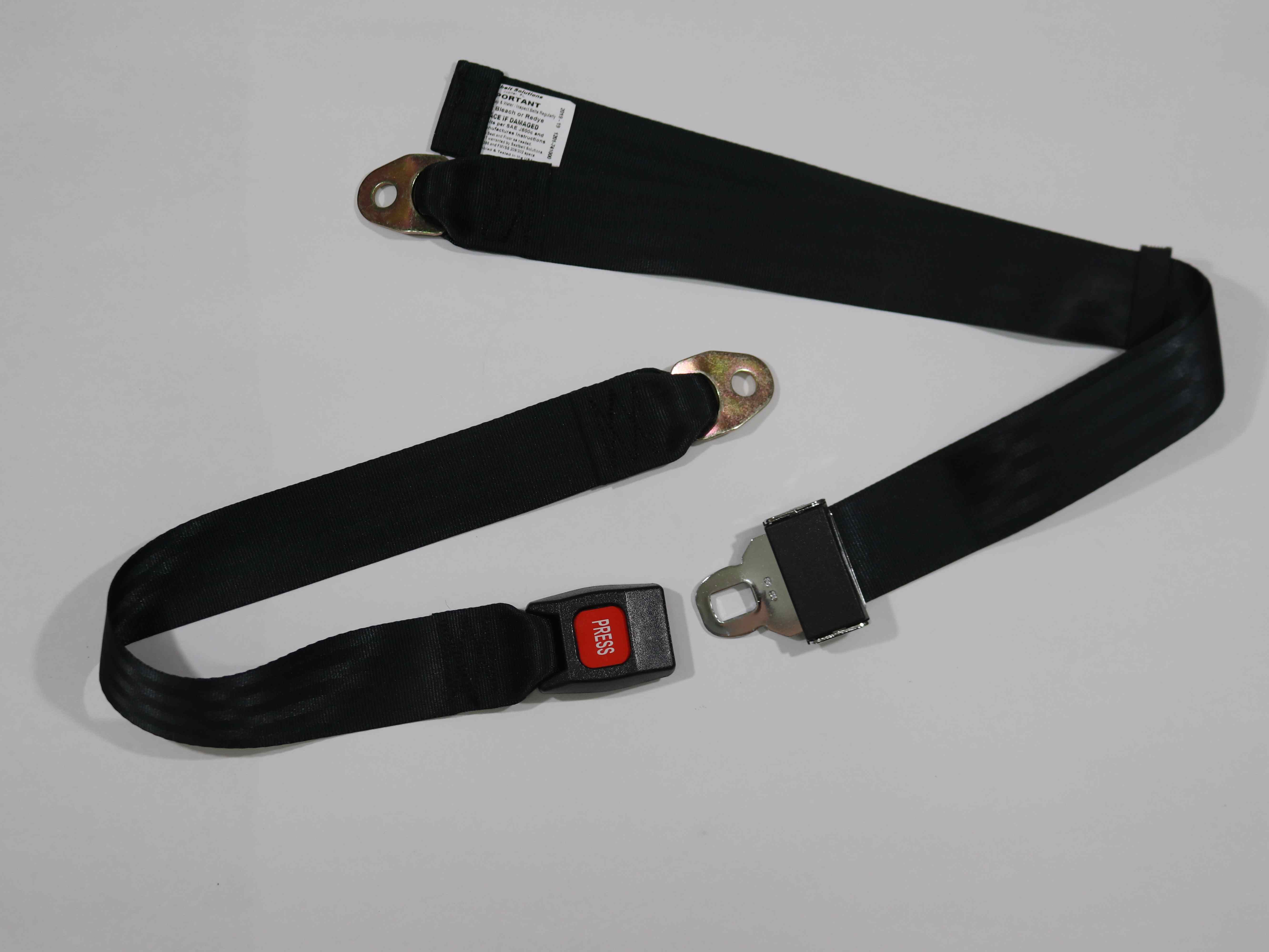 BI061472 SEAT BELT, 74 INCH PLASTIC BUCKLE, BLACK