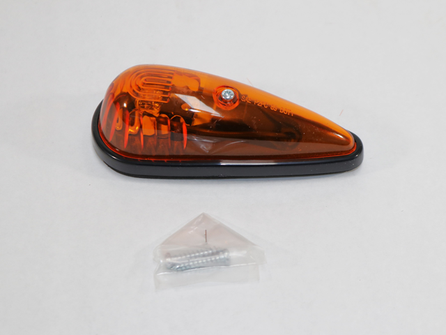 CB11AS AMBER CLEARANCE LIGHT, BLACK BASE