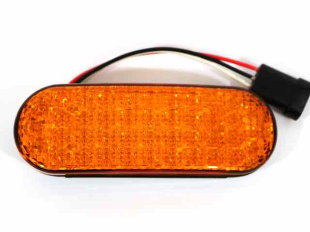 ECVO62TY-FA 6 INCHOval Turn Amber With Grommet, 2 Wire No Plug