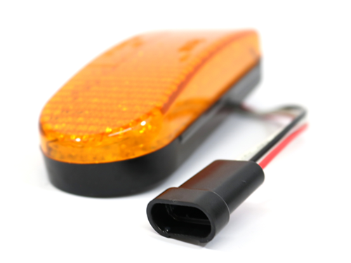 ECVO62TY-FA 6 INCHOval Turn Amber With Grommet, 2 Wire No Plug