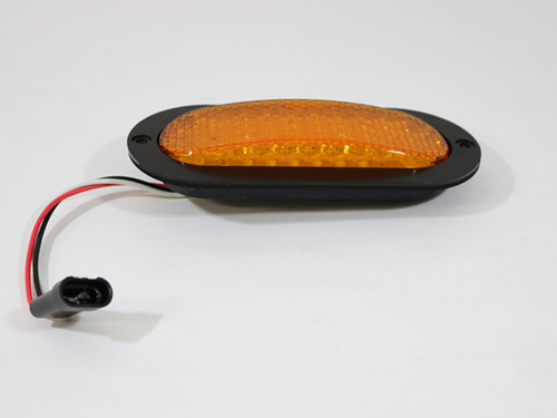 ECVO64TY-CL 6 INCH Amber Led Oval Rear Turn/Marker W/ Flange