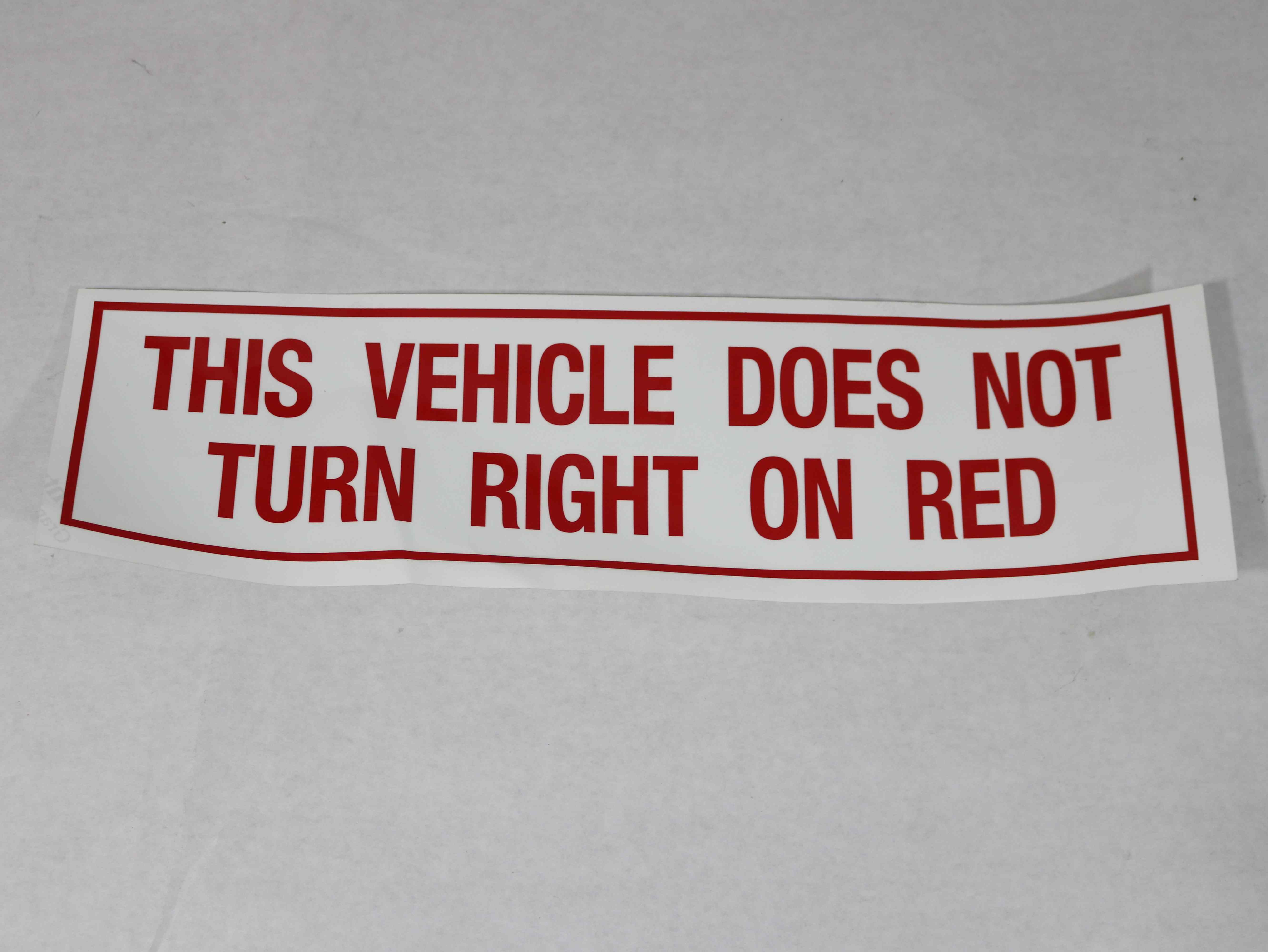NTOR2 NO TURN ON RED DECALE