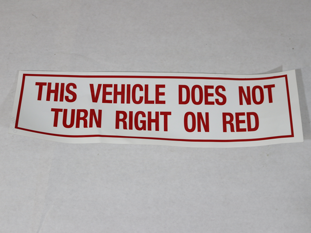 NTOR2 NO TURN ON RED DECALE