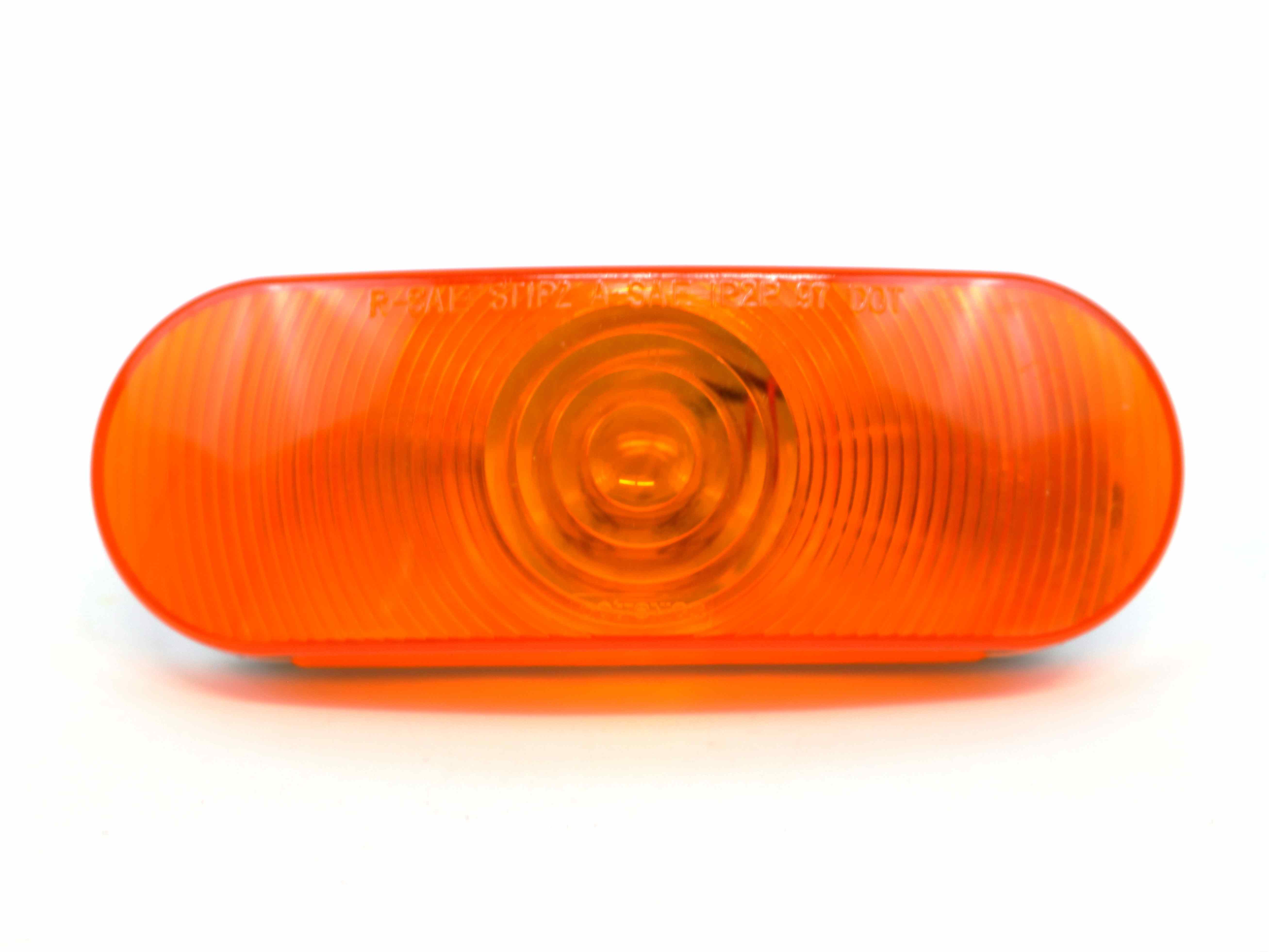 ST70ABP 6 INCH OVAL AMBER INCAN. RUBBER MOUNT