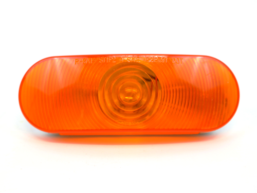 ST70ABP 6 INCH OVAL AMBER INCAN. RUBBER MOUNT