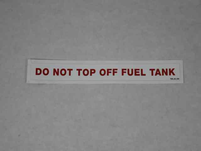 TES-02-035 Do Not Top Off Fuel Tank