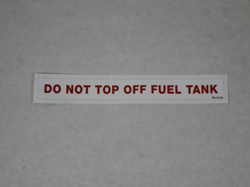 TES.02.035 Do Not Top Off Fuel Tank