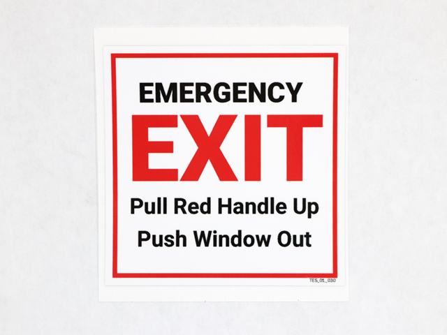 TES01030 Emergency Exit Decal, 