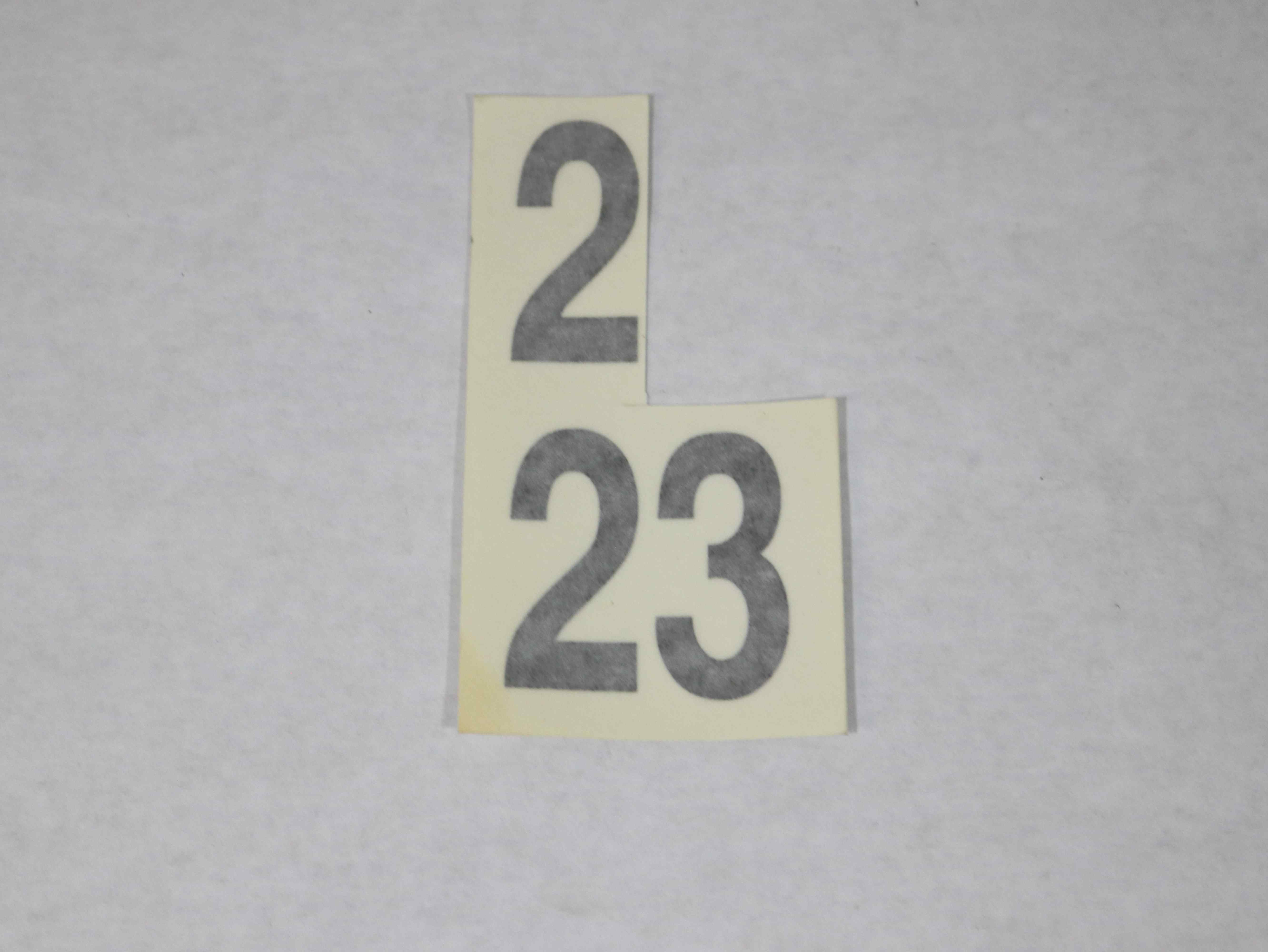 VM012 DECAL 2 INCH NUMERAL