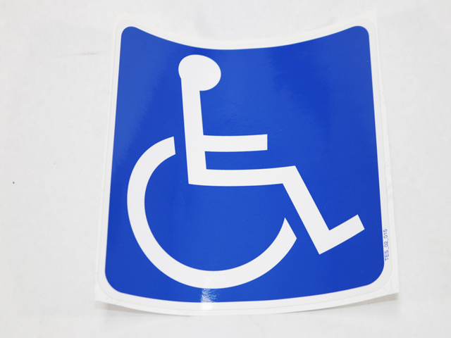 WC-001 Wheel Chair Decal, 6 X 6